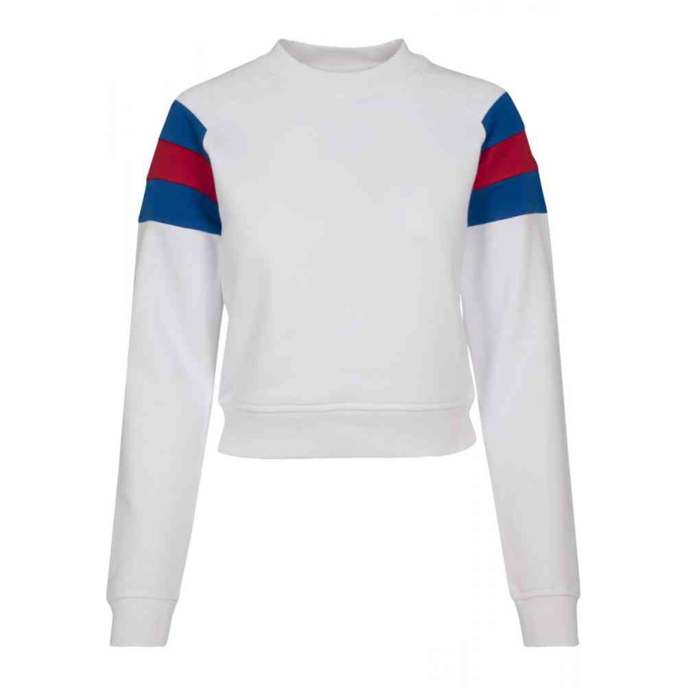 Urban Classics - Sleeve Stripe Crew Sweater/trui - Blauw/Rood
